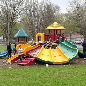 playground desaba em Vespasiano