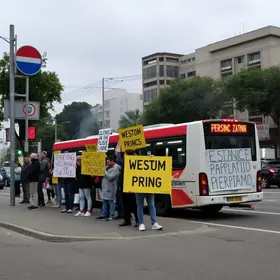passageiros bloqueiam estação