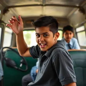 estudante do Colégio Tiradentes agride colega dentro de van escolar