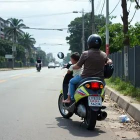 motociclista sem habilitação