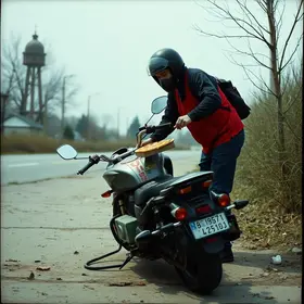 pizzaiolo tem moto roubada